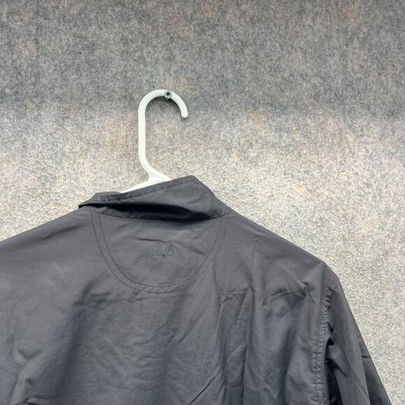 Greg Norman Windbreaker Jacket Mens Medium Black Full Zip Lightweight Golf Coat - Picture 9 of 10